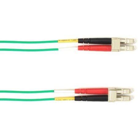 BLACK BOX Om3 50-Micron Multimode Fiber Optic Patch Cable - Lszh, Lc-Lc, Green,  FOLZH10-002M-LCLC-GN
